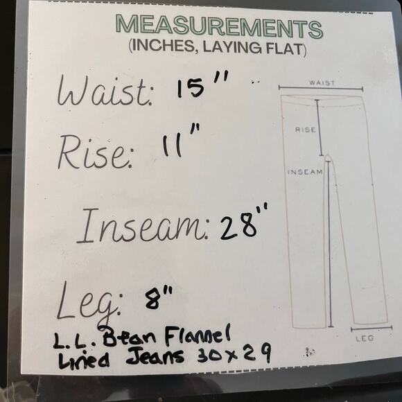 L.L. Bean Men’s Double L Natural Fit Plaid Flannel Lined Workwear Jeans 30 x 29 - Picture 2 of 6